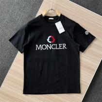 モンクレール スーパーコピー Tシャツ ロゴプリント ベージュ ブラック ホワイト コットン素材 モンクレール 