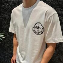 モンクレール スーパーコピー Tシャツ ブラック ROCNATION ロゴ刺繍 ストリート感 