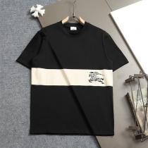 BURBERRY 偽物 Tシャツ ストライプロゴ シンプル ロゴ刺繍 高級感 カジュアルコーデ バーバリー