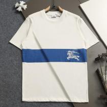 BURBERRY 偽物 Tシャツ ストライプロゴ シンプル ロゴ刺繍 高級感 カジュアルコーデ バーバリー