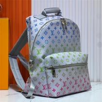LOUIS VUITTON 偽物 リュック ホワイト 青 緑 ピンク モノグラム鮮やか カジュアル 高級感 ルイヴィトン