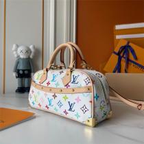 ルイヴィトン コピー ハンドバッグ カラフル モノグラム ホワイト ブラック ストラップ LOUIS VUITTON