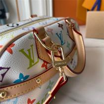 ルイヴィトン コピー ハンドバッグ カラフル モノグラム ホワイト ブラック ストラップ LOUIS VUITTON