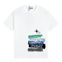 ストーンアイランド 偽物 Tシャツ グラフィック カラフル ペイント風デザイン ブランドロゴ モダン アート感 STONE ISLAND