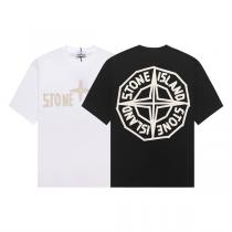ストーンアイランド スーパーコピー Tシャツ ブランドロゴ ゴールド シルバー フロント 背面 カジュアル STONE ISLAND