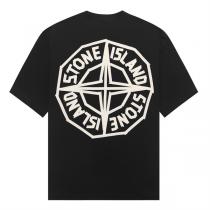 ストーンアイランド スーパーコピー Tシャツ ブランドロゴ ゴールド シルバー フロント 背面 カジュアル STONE ISLAND