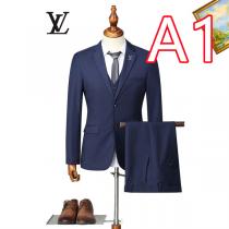 ルイヴィトン 偽物 2点セット スーツ ロゴ スリムフィット エレガント ビジネス LOUIS VUITTON