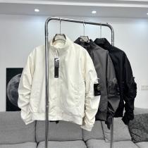 STONE ISLAND スーパーコピー ジャケット メンズ ホワイト ジップポケット アイコニックパッチ ストーンアイランド