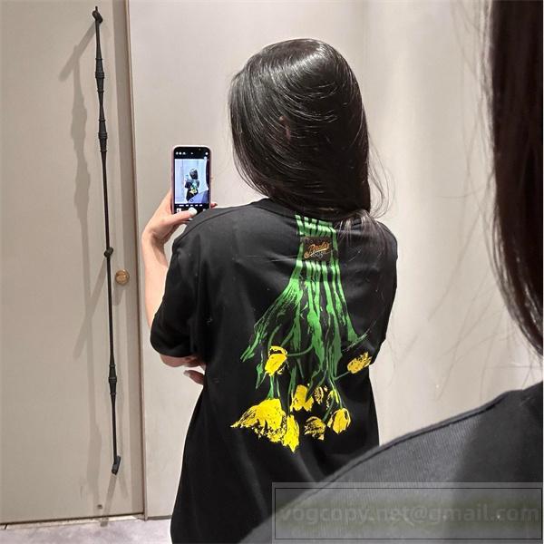 LOEWE 偽物 フローラルtシャツ チューリップ アート カジュアル ロエベ