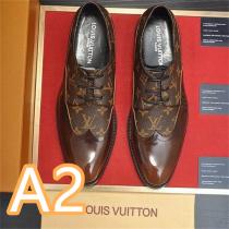 ルイヴィトン スーパーコピー ビジネスシューズ ウィングチップ モノグラム融合 ブラック 革靴 LOUIS VUITTON
