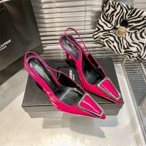 イヴ・サンローラン スーパーコピー スリングバックパンプス メタリックフレーム ホワイト 美脚 人気モデル SAINT LAURENT