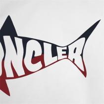 モンクレール 偽物 Tシャツ メンズ シャークロゴ プリント カワイイ MONCLER