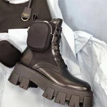 プラダ スーパーコピー ブーツ レディース ミニポーチ付き 厚底モデル 新作 PRADA