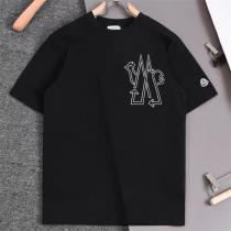 モンクレール コピー 半袖tシャツ 黒 人気 ロゴ お洒落 カジュアル MONCLER