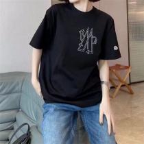 モンクレール コピー 半袖tシャツ 黒 人気 ロゴ お洒落 カジュアル MONCLER