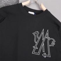 モンクレール コピー 半袖tシャツ 黒 人気 ロゴ お洒落 カジュアル MONCLER