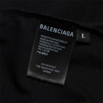 BALENCIAGA 偽物 半袖tシャツ 黒 ロゴ入り ユニセックス ストリート バレンシアガ