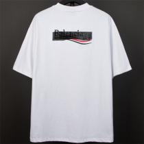 BALENCIAGA スーパーコピー 黒Tシャツ ガムテープ風ロゴプリント アート感 個性派 ストリート バレンシアガ