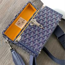GOYARD コピー ショルダーバッグ トランク型 ハードケース風 メタルロック付き ゴヤール