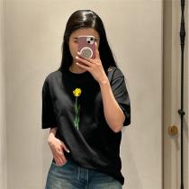 LOEWE 偽物 フローラルtシャツ チューリップ アート カジュアル ロエベ