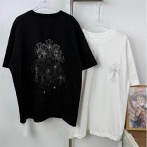 クロムハーツ スーパーコピー 半袖tシャツ クロスデザイン ストリート 人気 CHROME HEARTS