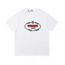 プラダ スーパーコピー 半袖Tシャツ 定番ロゴ ロープ柄 クルーネック カジュアル PRADA