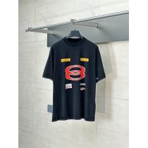 BALENCIAGA スーパーコピー 半袖Tシャツ レーシング風グラフィック ヴィンテージ加工 バレンシアガ