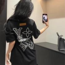 LOUIS VUITTON コピー Tシャツ モノグラム×四つ葉モチーフ 刺繍ロゴ入り ルイヴィトン