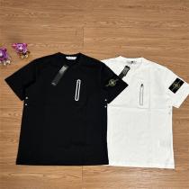 STONE ISLAND 偽物 Tシャツ 胸元ジップデザイン 機能系ディテール ストーンアイランド