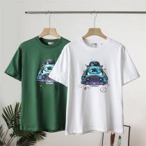  BURBERRY コピー 戦馬モチーフ 植毛プリントTシャツ カジュアル ユニセックス バーバリー
