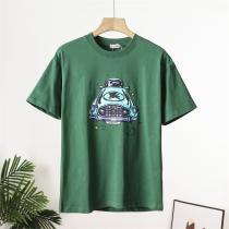  BURBERRY コピー 戦馬モチーフ 植毛プリントTシャツ カジュアル ユニセックス バーバリー
