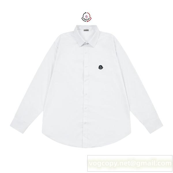 モンクレール 偽物 シャツ ワンポイントロゴ入り 長袖シンプル ビジネス＆カジュアル両用 MONCLER