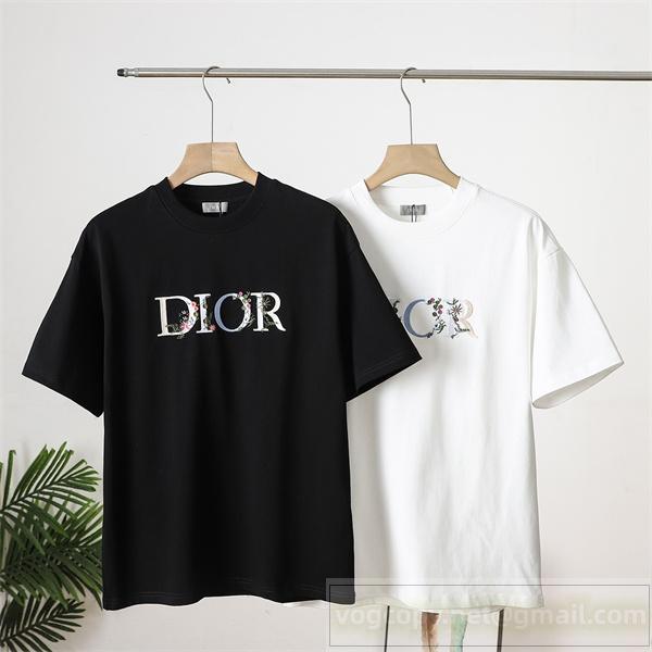 DIOR 偽物 Tシャツ フローラルロゴプリント エレガント×ストリート融合