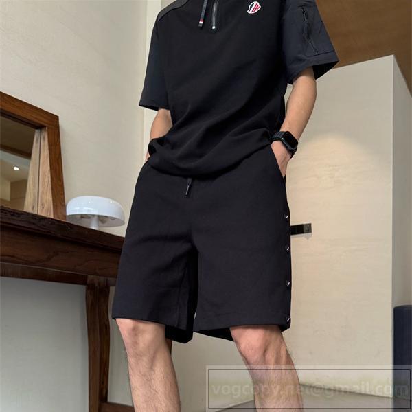 MONCLER コピー ハーフパンツ サイドジップデザイン シンプル×スポーティー プレミアム モンクレール
