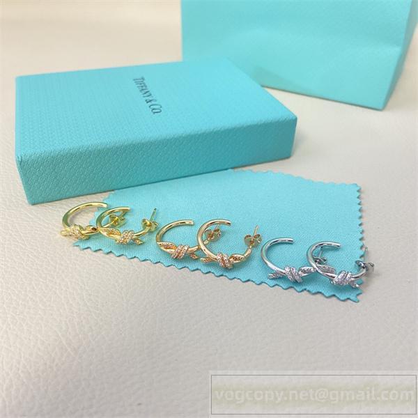 ティファニー スーパーコピー ピアス ノットモチーフフープデザイン 高級感あふれるイヤリング Tiffany&Co