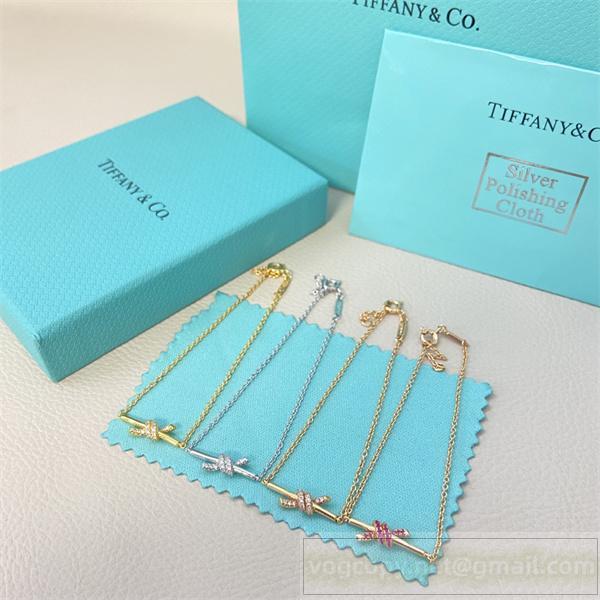 ティファニー 偽物 ブレスレット ノットモチーフチェーン 華奢で可憐なカラーアクセ Tiffany&Co