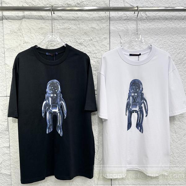 LOUIS VUITTON コピー アストロノートプリント入り カジュアル ストリート 半袖 Tシャツ ルイヴィトン
