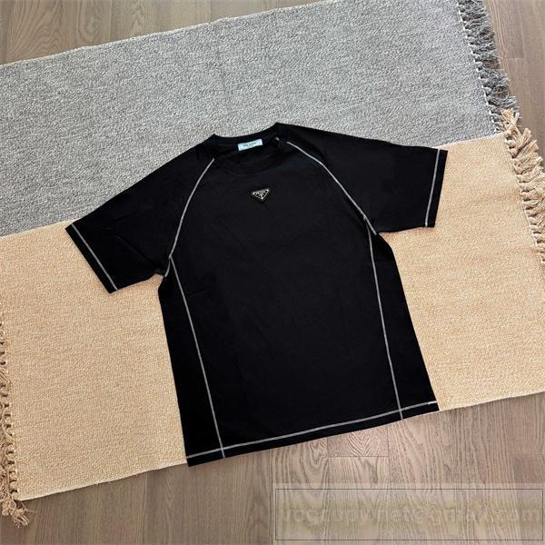 PRADA スーパーコピー クールタッチ機能付き三角ロゴパッチテクニカルTシャツ プラダ