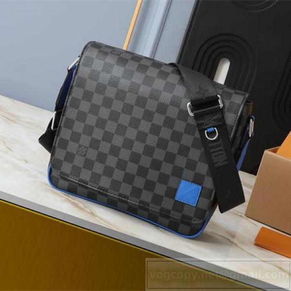 ルイヴィトン 偽物 ショルダーバッグ ダミエ・グラフィット ブルーエッジ メッセンジャー LOUIS VUITTON