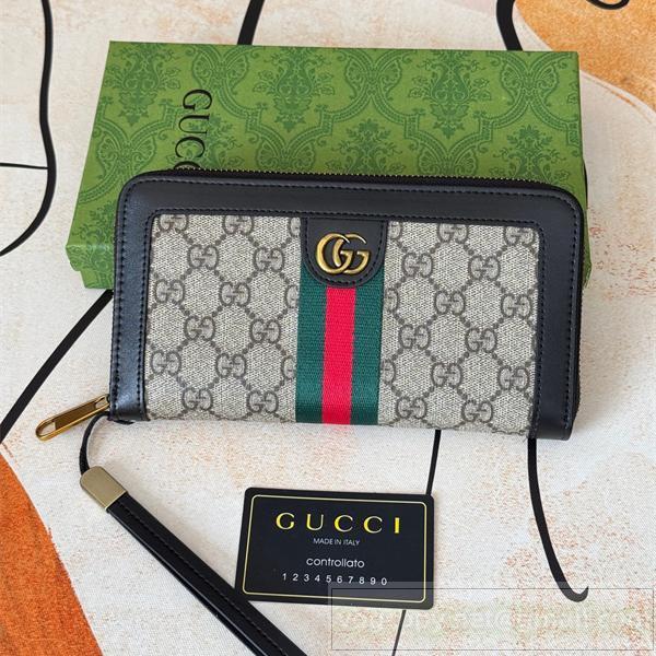  Gucc1 スーパーコピー 財布 GGスプリーム ラウンドジップウォレット ウェブストライプ仕様 Gucc1