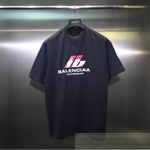 バレンシアガ コピー アクティブウェアロゴTシャツ スポーツスタイル グラフィックプリント BALENCIAGA