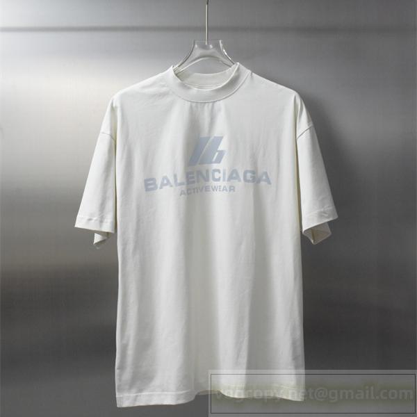 バレンシアガ スーパーコピー アクティブウェアロゴTシャツ スポーツモード ブラック＆ホワイト BALENCIAGA