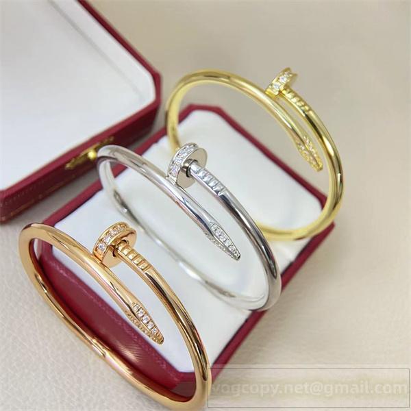 入手困難 カルティエ コピー ブレスレット Juste un Clou風 ダイヤ装飾 バングル 上質 Cartier