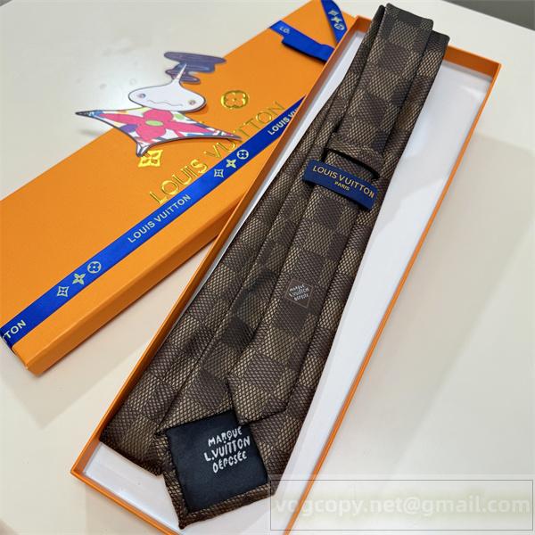 LOUIS VUITTON 偽物 ネクタイ ダミエチェッカーロゴ ビジネス