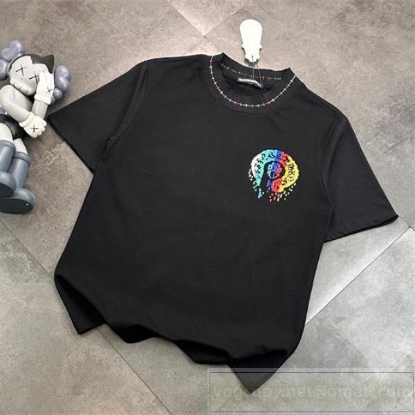 クロムハーツ コピー Tシャツ ピクセルグラフィック クルーネックユニセックス おすすめ　CHROME HEARTS