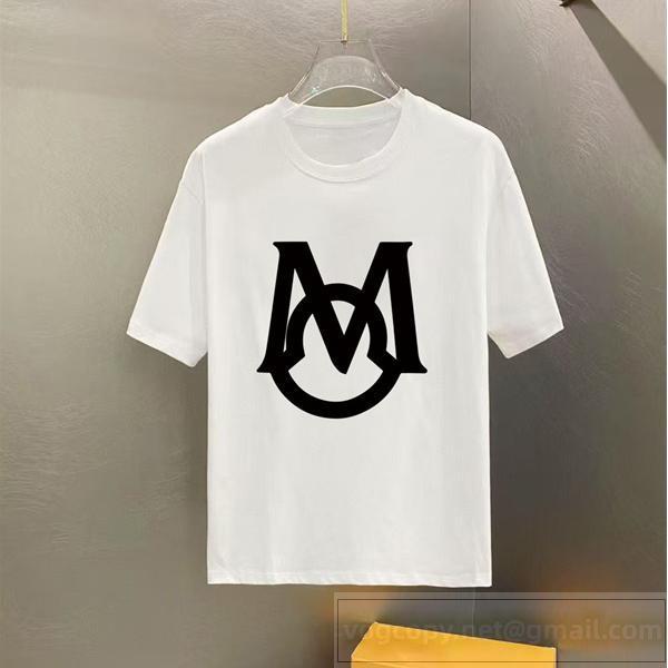 MONCLER コピー Tシャツ 大胆ビッグMロゴ モノグラム入り 高品質コットン半袖 モンクレール