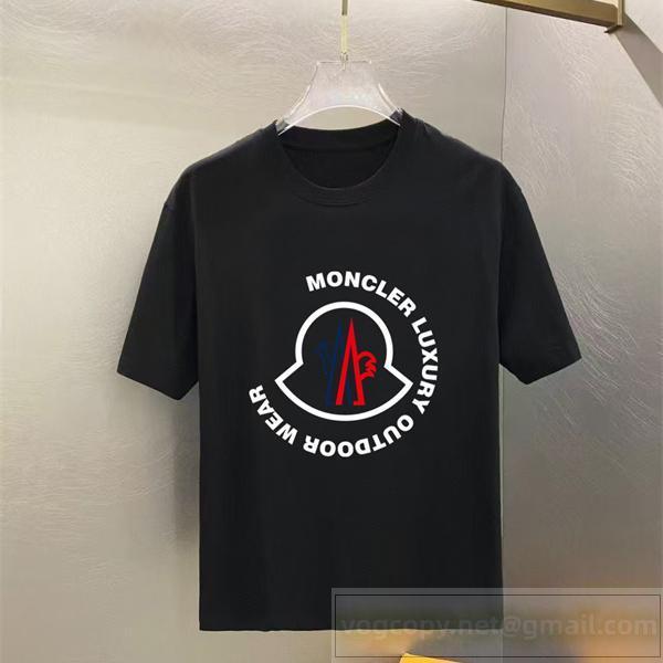  MONCLER コピー Tシャツ ラグジュアリーアウトドア ビッグロゴプリントカジュアルウェア モンクレール