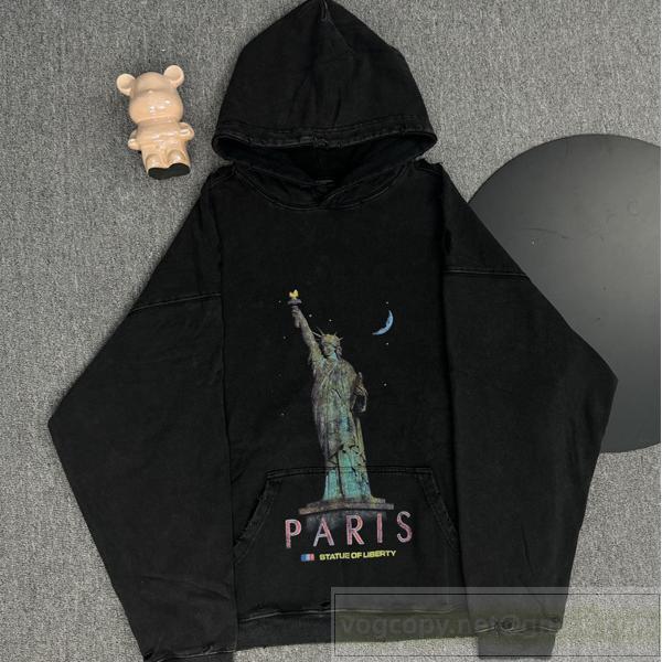  バレンシアガ コピー パーカー アートグラフィックプリント ヴィンテージ風 フード付きスウェット BALENCIAGA