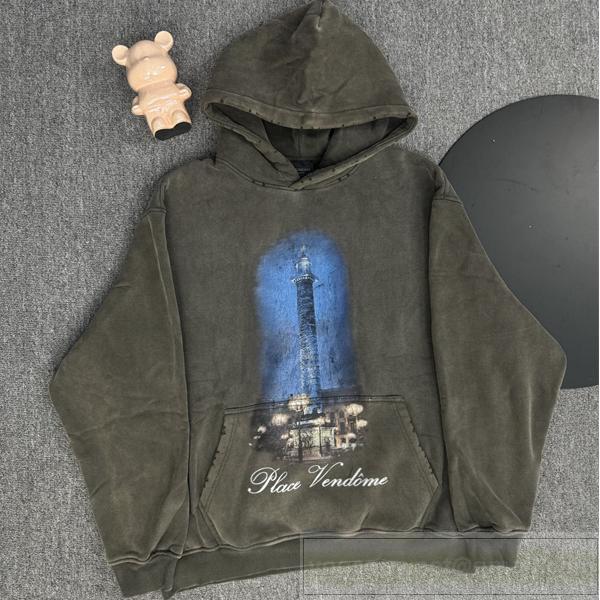 BALENCIAGA スーパーコピー パーカー ノスタルジックフォトプリント パリナイトビュー フーディー バレンシアガ