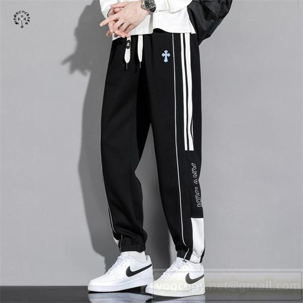 クロムハーツ 偽物 個性派ライン切替 スポーツスウェットパンツ カラーアクセント入り 2色展開 CHROME HEARTS